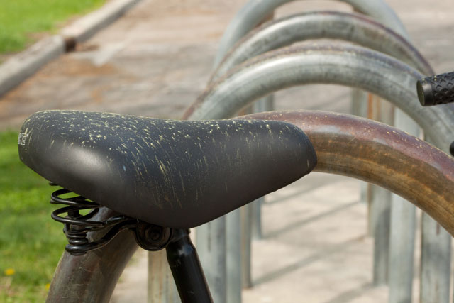 pollen on bike seat